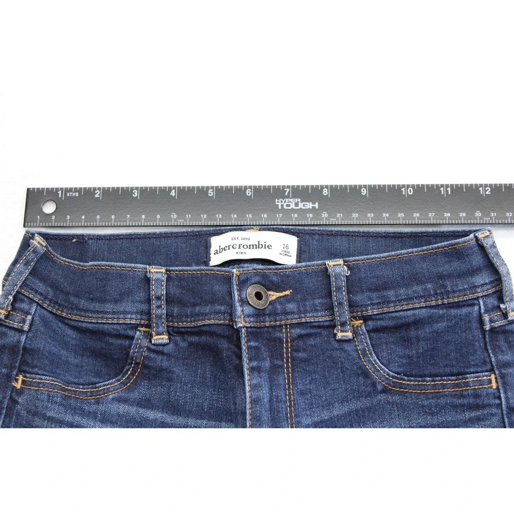 Abercrombie Kids Girls Dark Wash Skinny Jeans Size 16 Kids Slim Fit